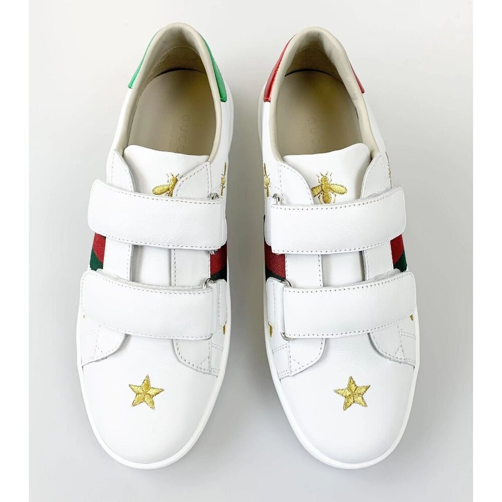 NIB Gucci Junior Ace Sneakers Size 35 - Picture 4 of 10